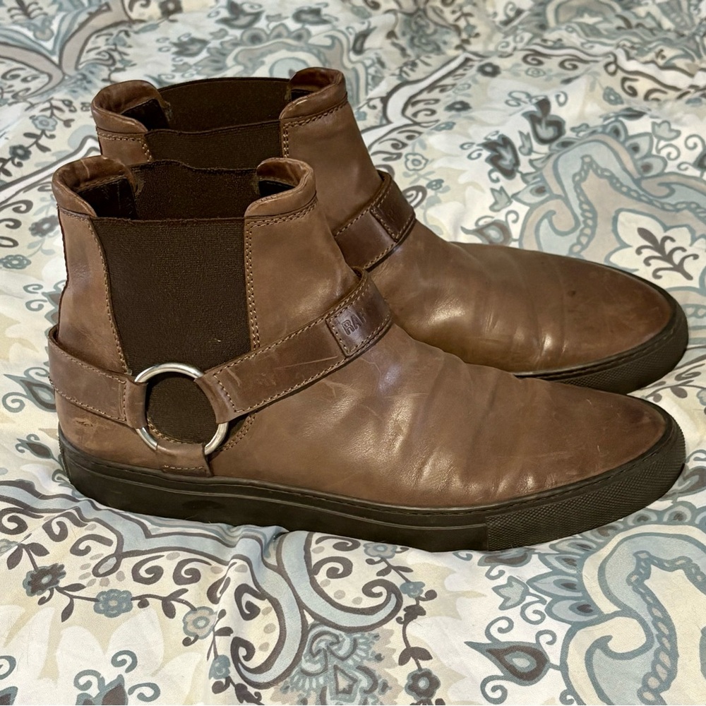 Rafe Simons Brown leather Harness Sneaker Boots Sz. 42 / 10.5
